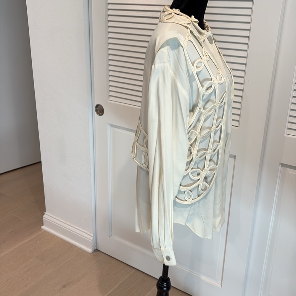 Chic White Women's Button Down Shirt - image 2